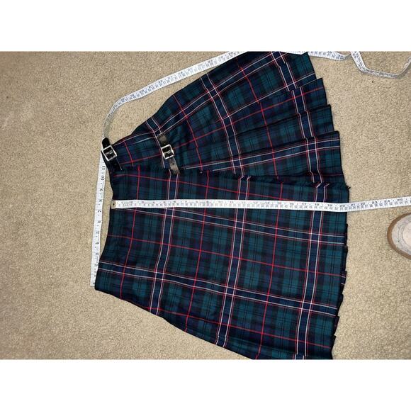 Gothic Scotland Forfar Wool Nationals Kilt Vintage Pleated Dark Academia Tartan - Picture 7 of 13